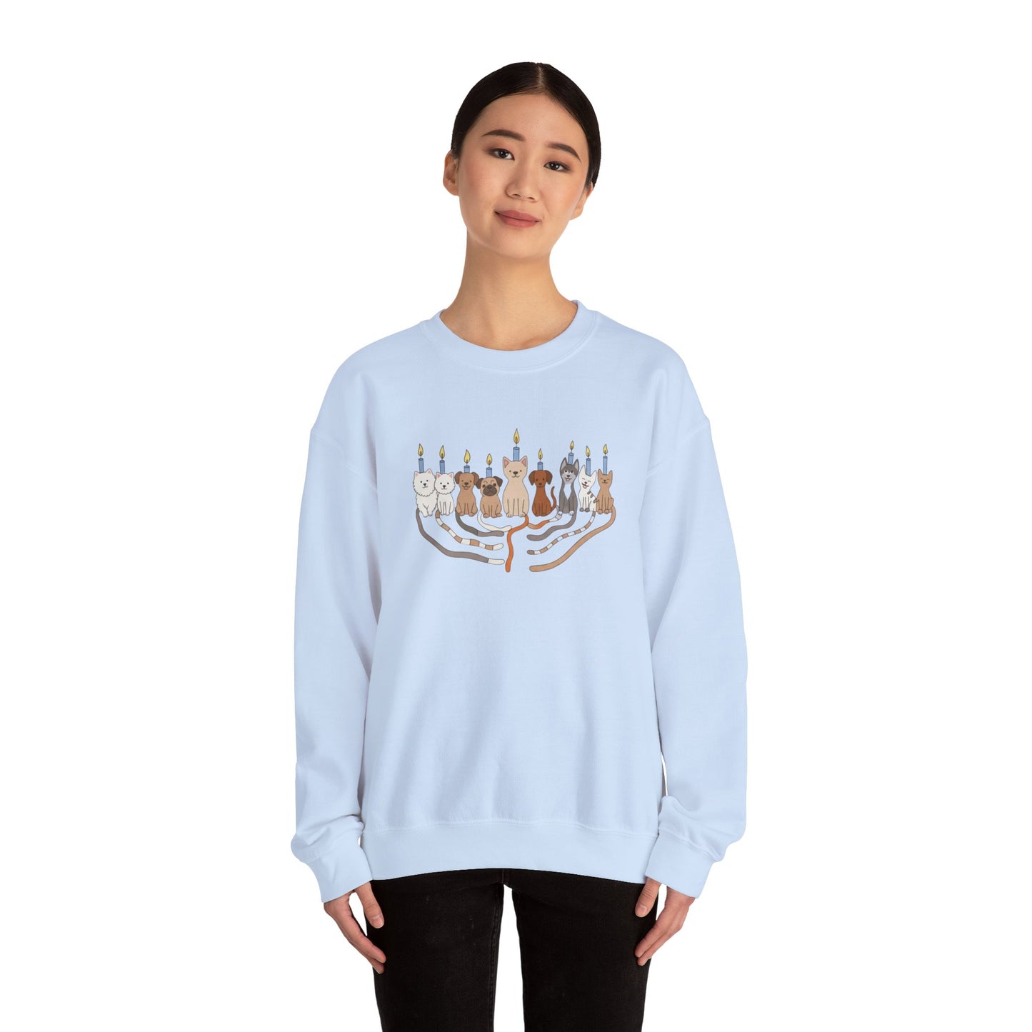Hanukkah Dogs Menorah Sweatshirt