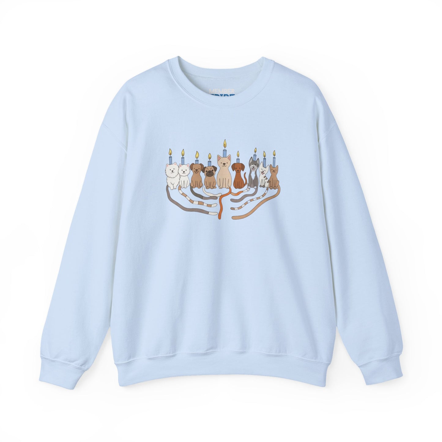 Hanukkah Dogs Menorah Sweatshirt